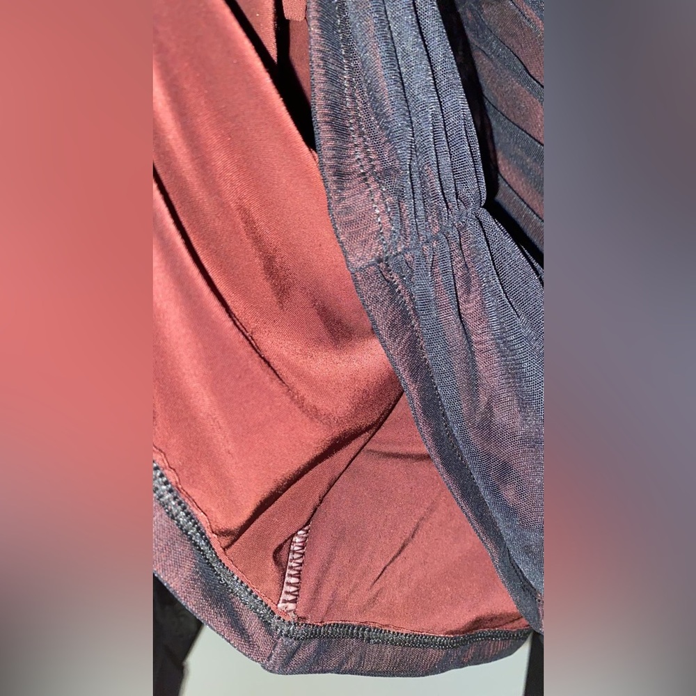 A.L.C Womens Black Mesh Ruched Lined Long Sleeve V Neck Party Top - Picture 11 of 11